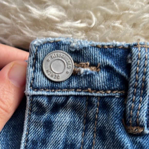 Missguided Blue Denim Distressed Mini Skirt - Picture 3 of 12